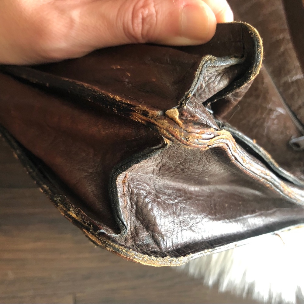 Vintage leather multiple pocket briefcases - Picture 4 of 7